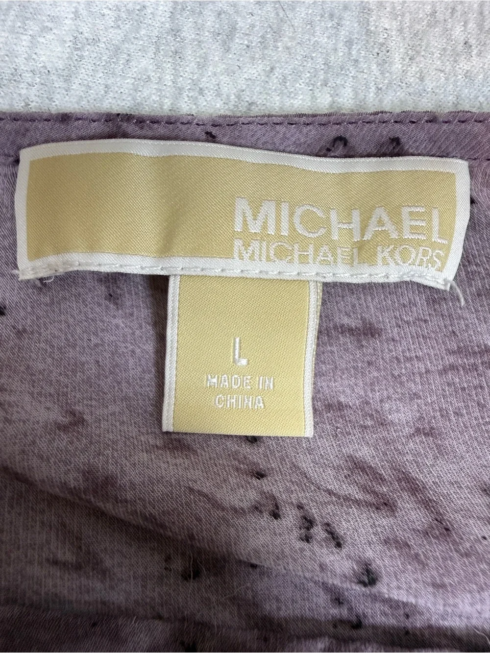 MICHAEL Michael‎ Kors Purple Print Dolman Sleeve Top - Large